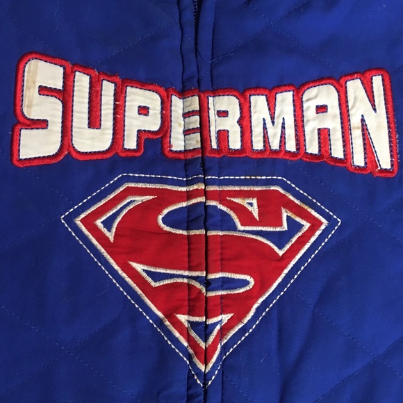 Vest Zip up SUPERMAN TM & DC Comics Red White Blue - Picture 6 of 11